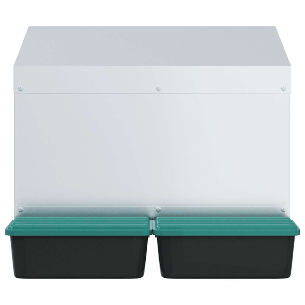 Chicken Nest Box 2 Compartments Wall Mounted Galvanized Steel