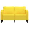2 Seater Sofa Light Yellow 140 cm Fabric
