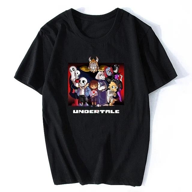 Игра Undertale Футболка Череп Брат Санс Папирус Печатные Футболки Футболка Короткий Рукав Футболки Круглый Вырез Мужские Мужские Летние Топы