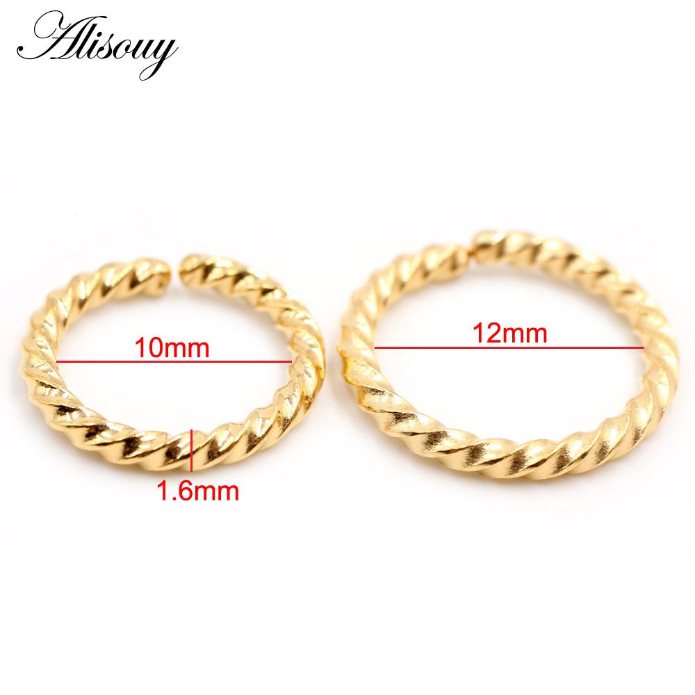 Alisouy 1 шт. 0,8/1/1,2/1,6 мм тонкое носовое кольцо септум глик ноздря лабрет пирсинг губы хрящ клипса из нержавеющей стали серьги-кольца