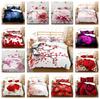 Gift Spring Bedding Set 3D Flower Down Duvet Cover 2/3 Pieces Single Bed Double Bed Duvet Cover Girl Teens Bed Cover Quick Drying Soft Home Textile