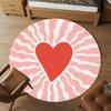 1pc heart pattern Round Chair mat Area Rug - Non-Slip, Floor Mat for Office, Bedroom, and Indoor Decor c1125640