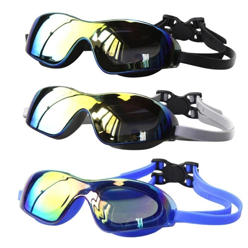 Adult mid-frame high-definition waterproof anti-fog swimming goggles for men and women, made of silicone