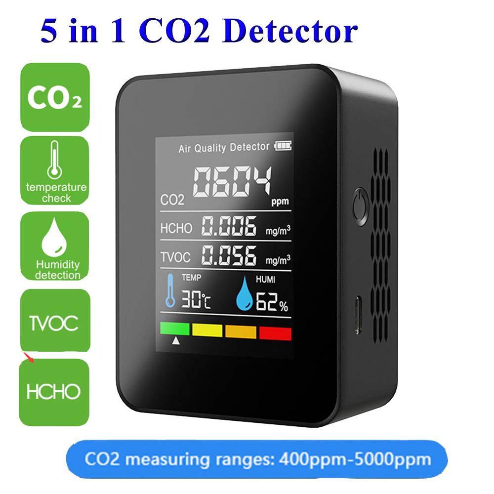 Датчик CO2 Измеритель CO2 Цифровой детектор воздуха Интеллектуальный анализатор качества воздуха Монитор загрязнения воздуха Medidor CO2 сжиженный газ