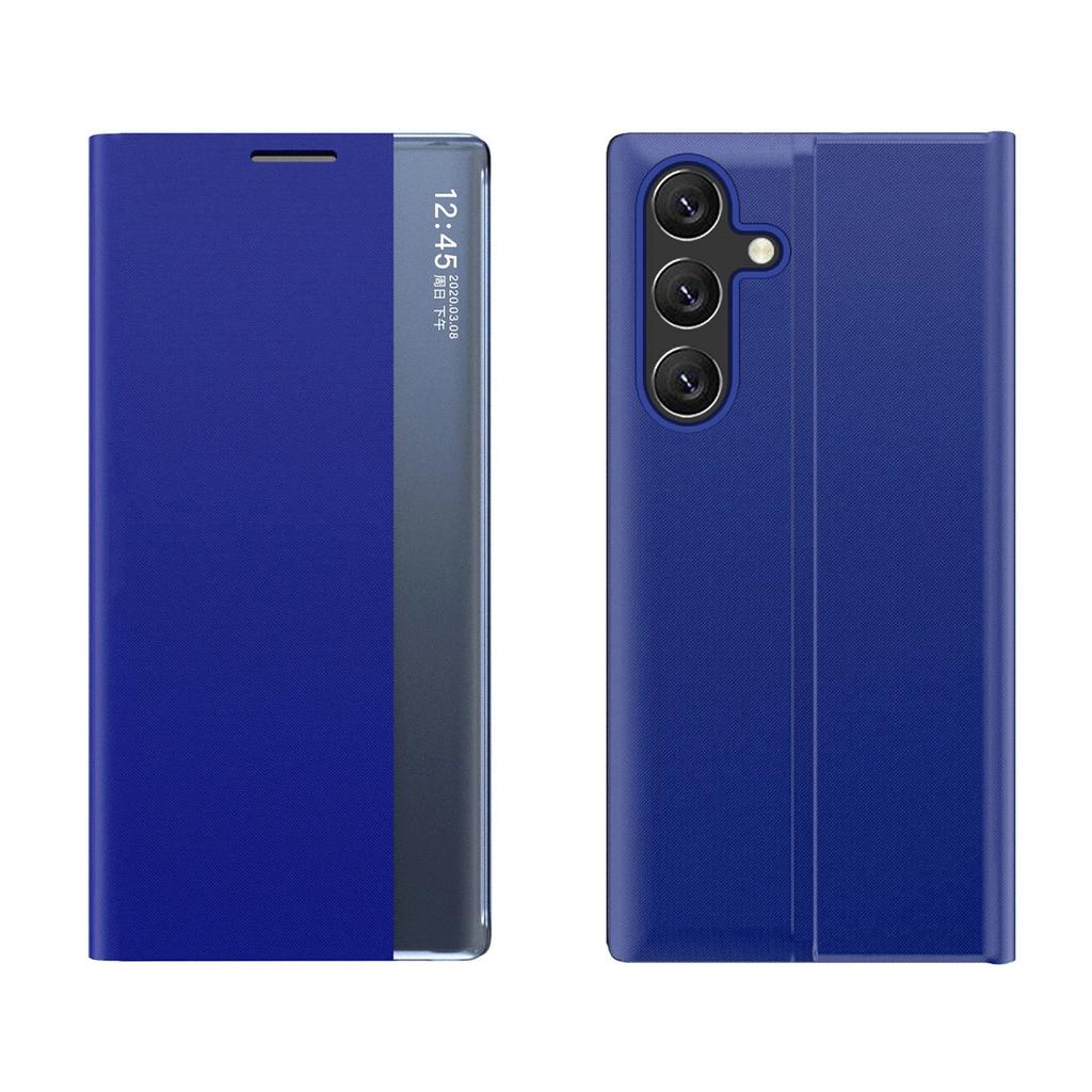 New Sleep View Case With Flap And Stand For Samsung Galaxy A55 - Blue