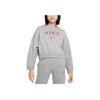 Nike Спортивная одежда Trend Logo Print Crewneck Loose Sweatshirt Детская толстовка темно-серого цвета FD0885-063
