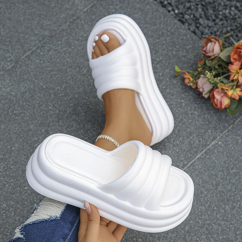 Fashion Women's Shoes Platform Slippers for Women Summer Comfort Soft Sole Beach Shoes Slides Woman Thick Bottom Non-Slip Sandals Ladies