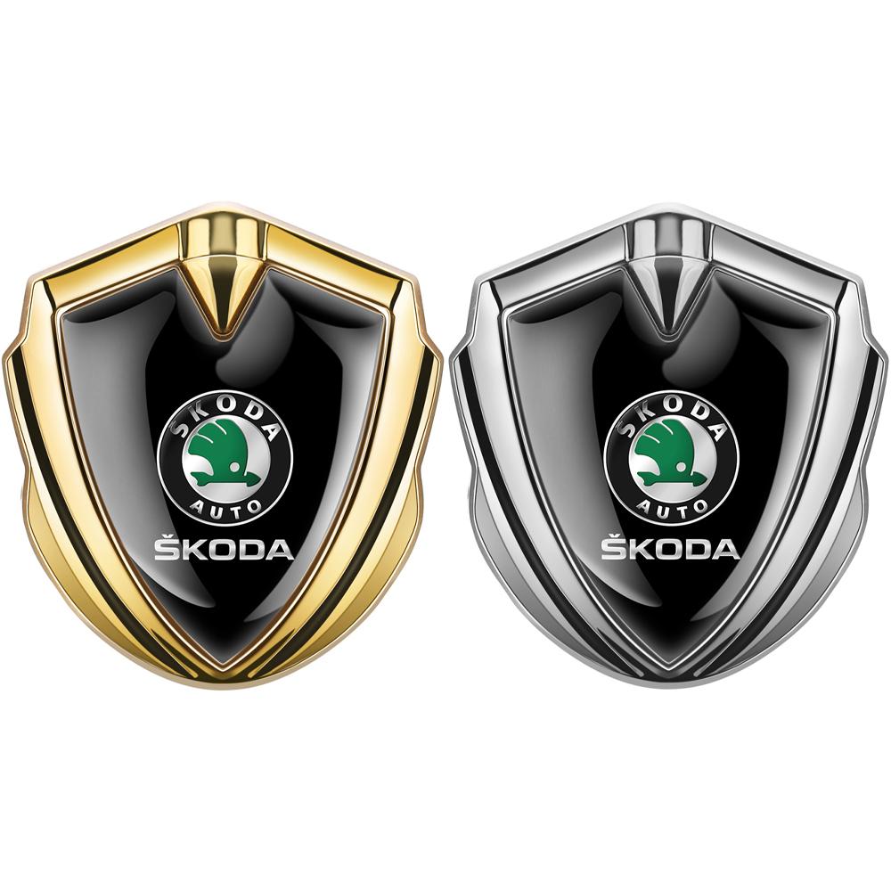 ADT1 Car Styling Metal Shield Emblem Car Fender Side Tail Body Sticker For Skoda Octavia A5 3 2 VRS Vision Kodiaq Favorit Rapid Fabia