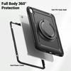 For iPad (2025)/10.9 (2022) Case PC+TPU Kickstand Tablet Cover with Pencil Holder,Shoulder Strap