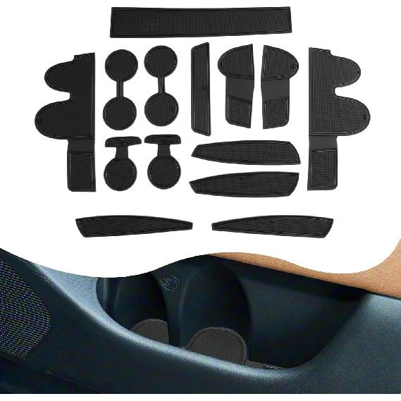 YEE PIN для Kia Seltos Вкладыш в центральную консоль Коврики в дверные карманы Дверные коврики Подходят для 2021-2024 2025 Kia Seltos 2026 Аксессуары LX/S/EX/Nightfall