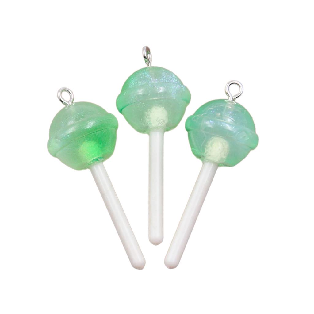 3 шт. Уникальная подвеска-леденец в форме звезды, сердца, круга с прочным покрытием из смолы для повседневной носки.