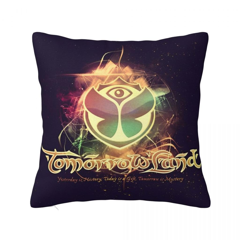 Tomorrowlandd Flag Pillowcase Polyester Cushion Cover Decorative Music Festival Throw Pillow Case Cover Home Square 18'