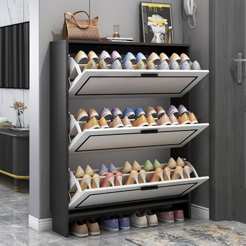 Flip Over Shoe Cabinet Home Light Ultra-thin Shoes Shelf Large Capacity Storage Dustproof Simple Modern Entrance Hall Shoe Racks
