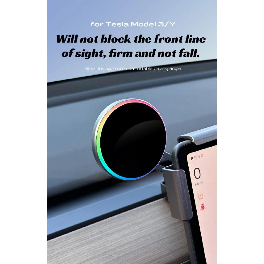 Car Phone Mount Holder 15W Magnetic Wireless Charger Compatible with MagSafe for iPhone for tesla Model 3/Y LAUNCH 2026 HIGHLAND