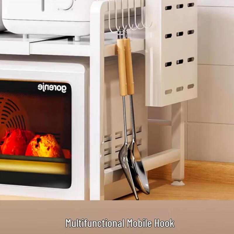 Выдвижная кухонная подставка для рисоварки и полка-органайзер