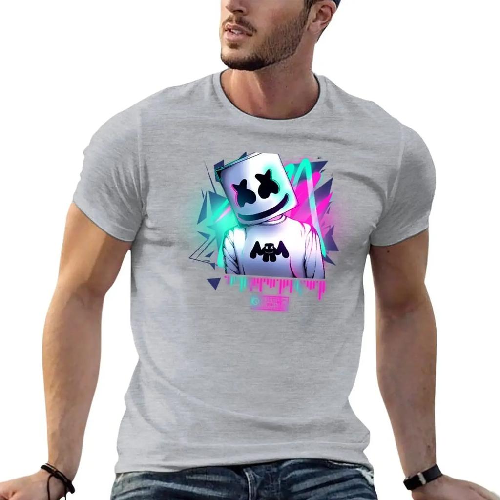 Футболка Marshmello футболки футболка с принтом футболка с принтом черные футболки для мужчин