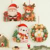 Светящийся Санта Подвеска на дверь Светодиодный Рождественский декор с Оленем Снеговиком Сделай сам Светящиеся Праздничные Подвесные Украшения для Окна Каминной полки