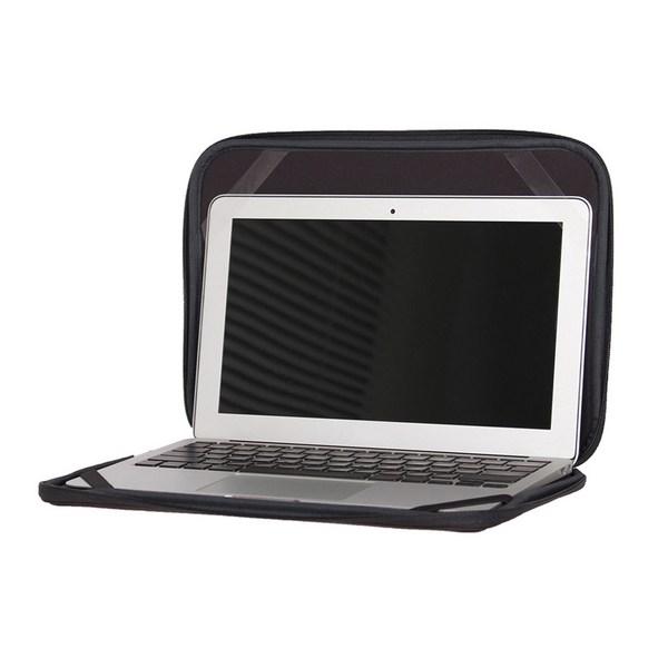 Двухцветный чехол для ноутбука Intzone на молнии INTC-215X, вишнево-розовый