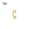 Black White Zircon Heart Round Hoop Earrings for Women Stainless Steel Geometric Circle Pendant Huggies Piercing Earring Jewelry