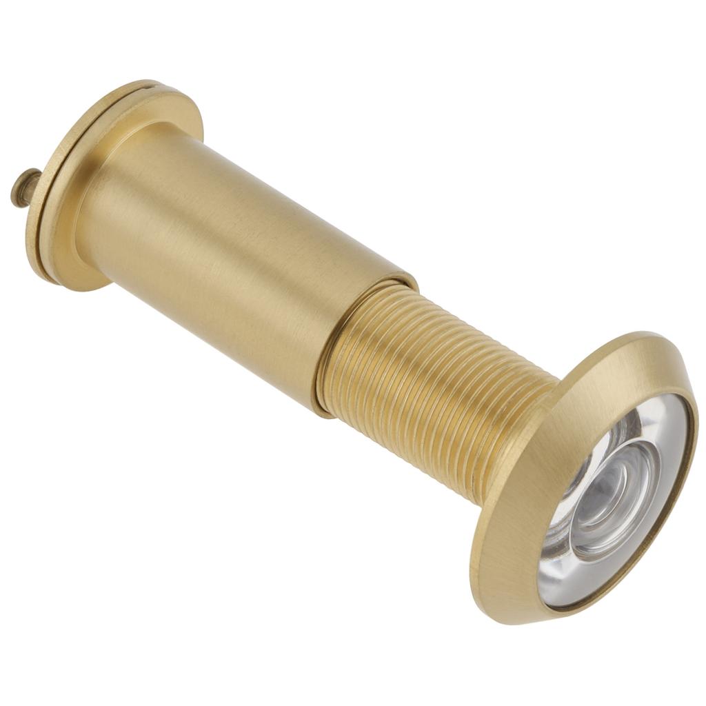Solid Brass 16mm Door Peephole 200 Degree HD Lens Privacy Cover Titanium Drill Bit Heavy Duty Universal 35-55mm Door
