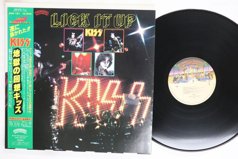 Виниловая пластинка KISS Lick It Up 28S181 CASABLANCA 1983 Япония Obi Рок Б/у