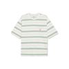 Мужская футболка с коротким рукавом и круглым вырезом в полоску Levis Белый Зеленый A5850-0008
