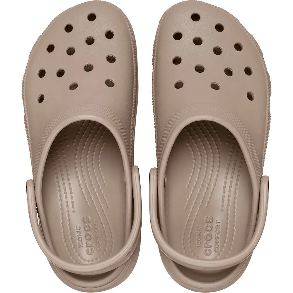 Crocs Classic Platform Clogs platform height 1.6 inches taupe
