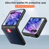 Для Motorola Razr 60 Ultra 5G Чехол Текстура личи PU+PC Чехол для телефона с пленкой для экрана/объектива