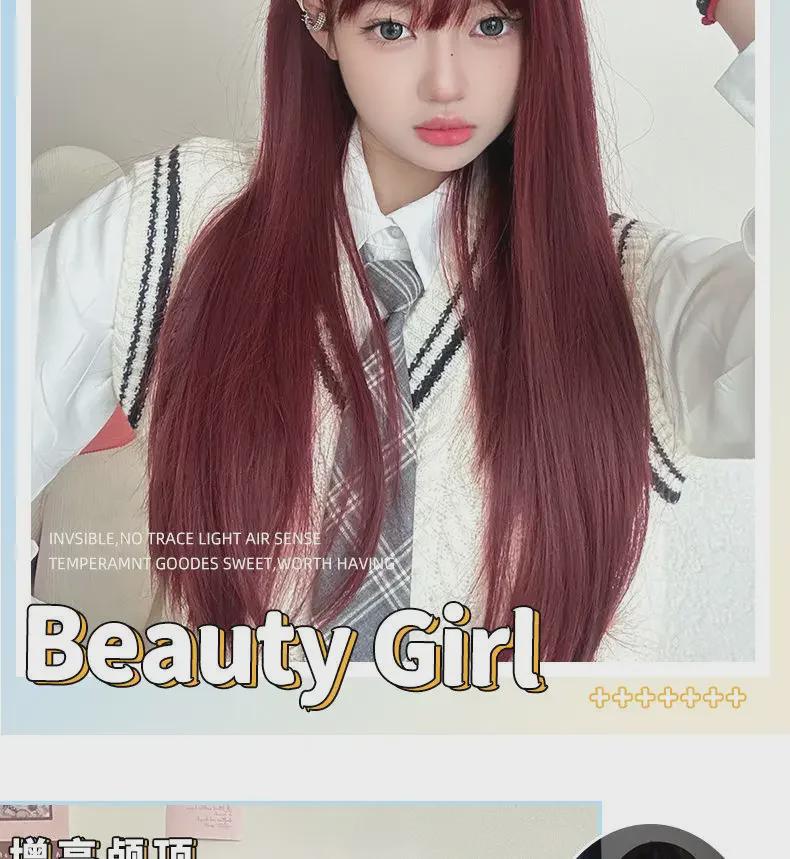 Длинный прямой парик Coney Red Mera Lolita для женщин