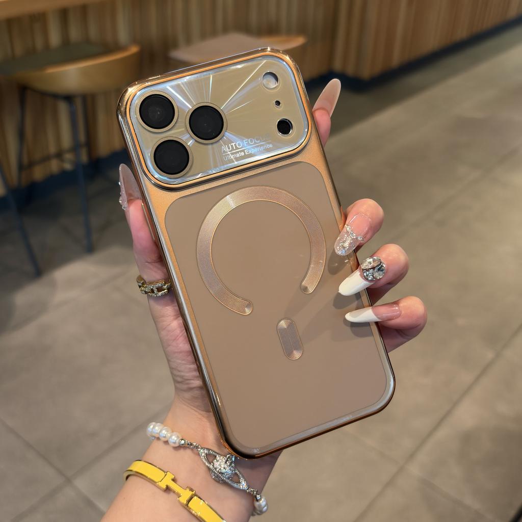 Защитное стекло для объектива Магнитный чехол Для Для Iphone 17 16 1 14 13 Pro Max Для Беспроводной зарядки Ударопрочный Матовый чехол
