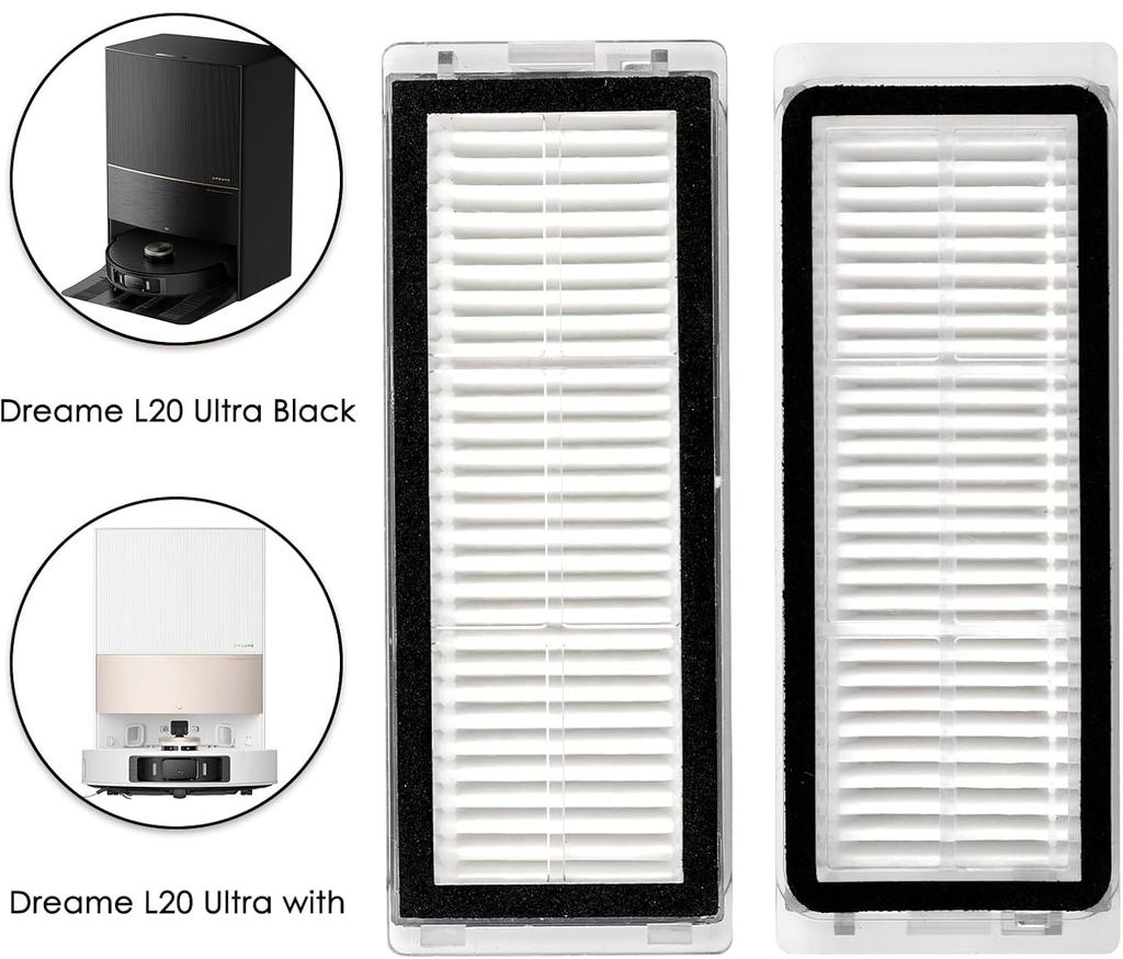 2 X Filtr Hepa Do Dreame L20 Ultra | X20 Pro | X20 Pro Plus - Zmywalny