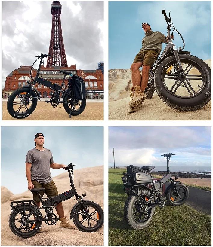 Электрический велосипед ENGWE X, 250 Вт, складной двигатель, 48 В, литиевая батарея 13 Ач, 20-дюймовый велосипед с толстыми шинами, электрический велосипед из алюминиевого сплава