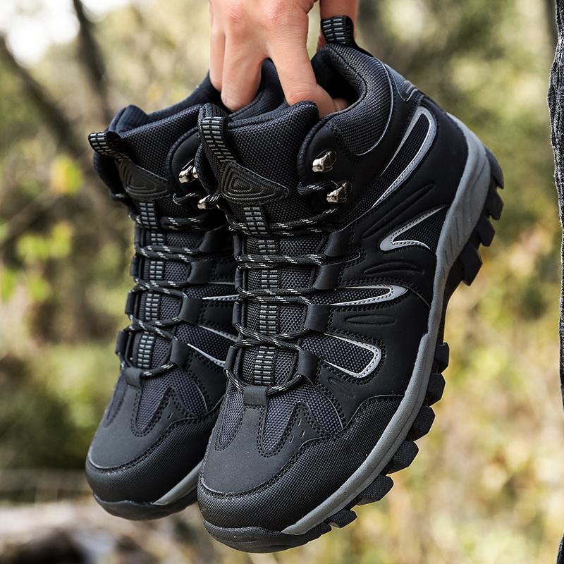 Мужская походная обувь 39–46, уличная походная обувь для приключений, походная обувь с высоким берцем, зимняя обувь, износостойкие зимние ботинки