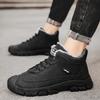 Winter Mens Shoes Lace Up Hiking Boots Snow Boots Plus Velvet Warm Outdoor Casual Short Boots Resistance Men Shoes Thicken Boots