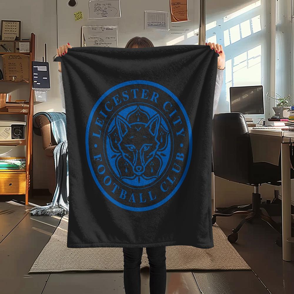 Leicester City Football Club Flannel Blanket, High quality Comfortable for All Seasons, Home Decor, Warmth and Comfort