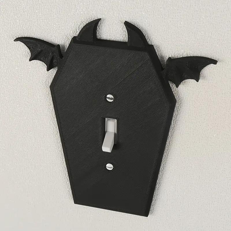Halloween Switch Cover Dark Style Home Decoration Gothic Style Coffin Design Socket Decoration Switch Panel Cool 1PC
