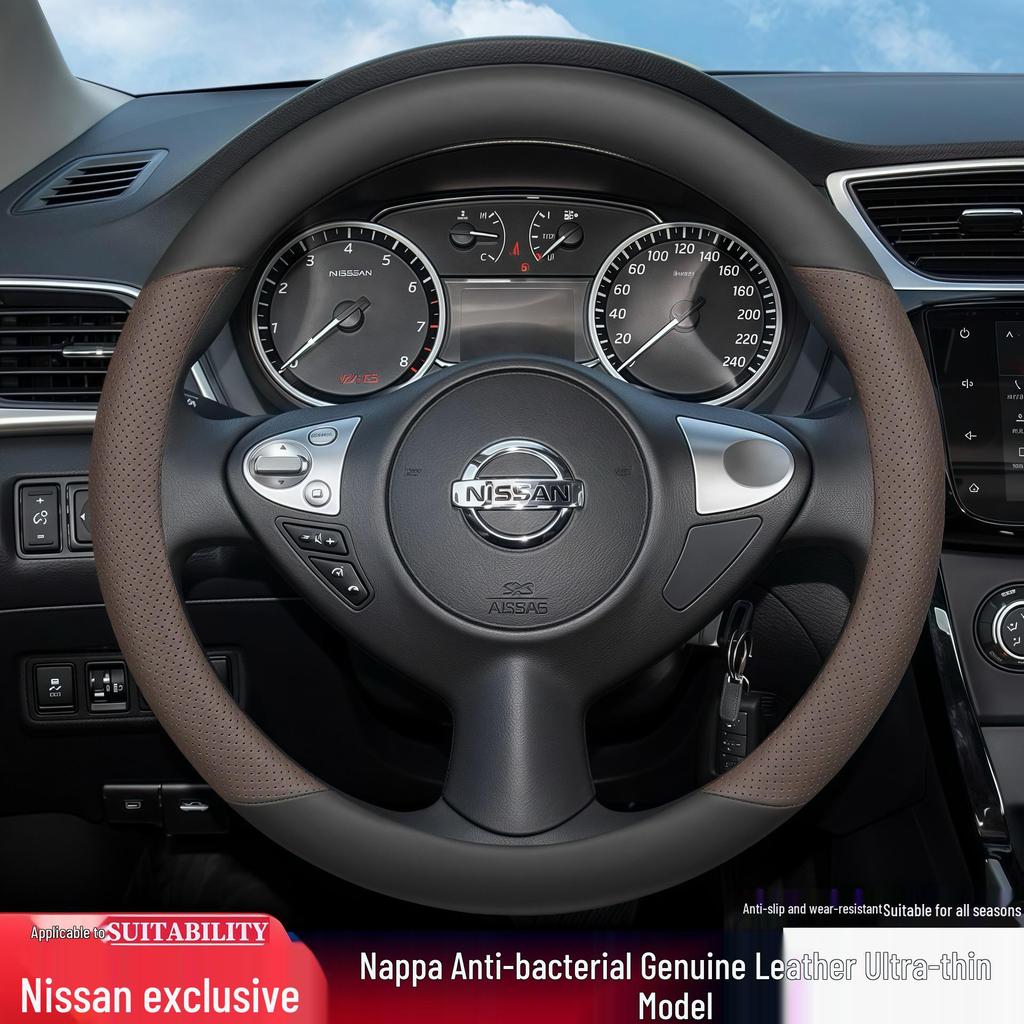 Оригинальная кожаная оплетка руля Nissan для Sylphy, Qashqai, X-Trail, Teana, Tiida, Sunny