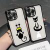 Мультяшный Милый Маленький Черный Кот Чехол Для iPhone 17 Pro 16 15 14 13 12 11 Pro Max Чехол 17 Plus 17E 16E 17Air Силиконовый Чехол Для Телефона