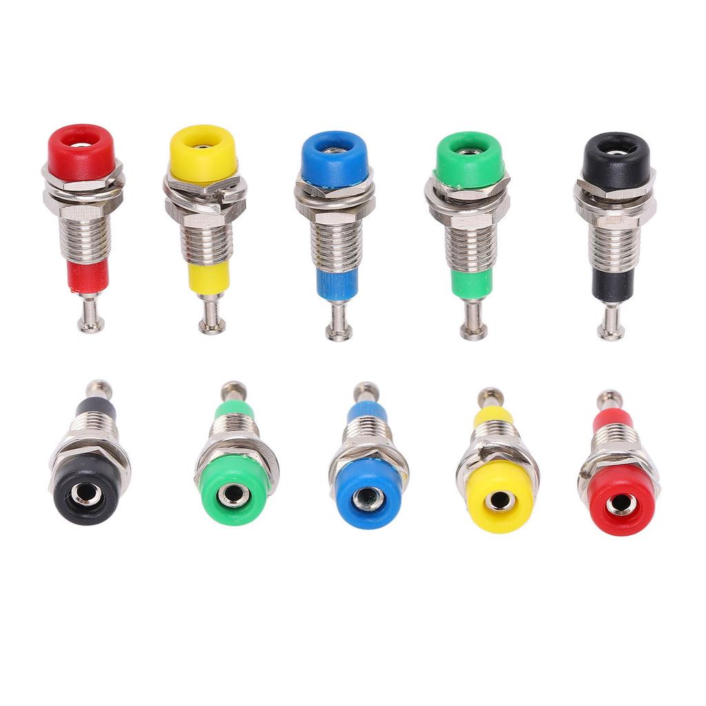 2 комплекта J.40006 2 мм позолоченный банановый гнездовой разъем для монтажа на панель для электронных устройств