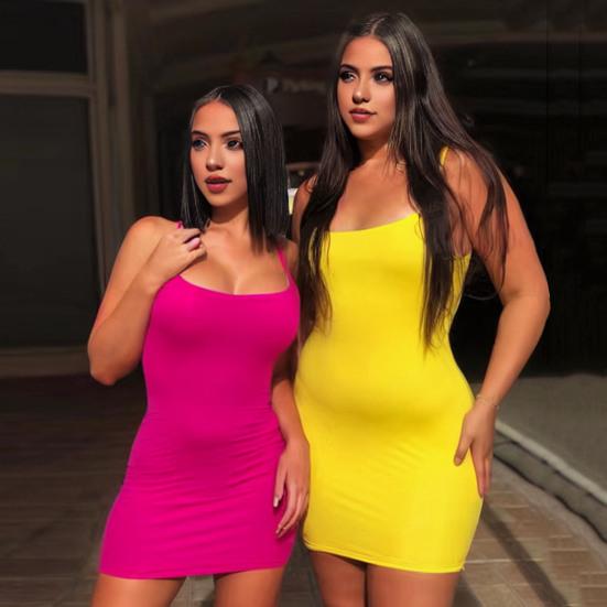 2 шт./комплект горячая девушка платье трусики комплект V-образный вырез однотонный облегающий тонкий ремень средняя талия эластичный низкий вырез облегающий клуб свиданий отпуск