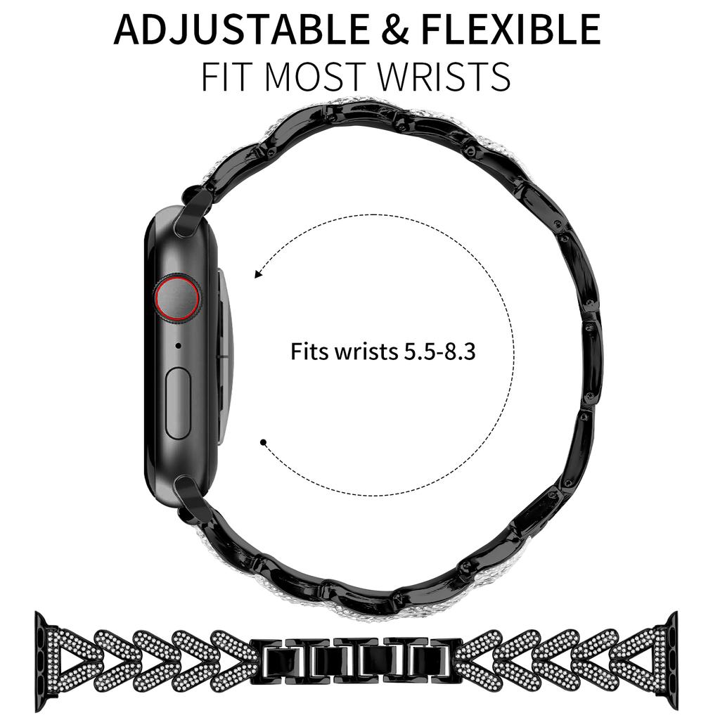 Плетеный ремешок из цинкового сплава для Apple Watch 10 42 мм/9 8 7 41 мм/SE (2023)/(2022)/(2020) 6 5 4 40мм/3 2 1 38мм