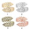 Women Round-Shape Bangle Jewelry Laurel Leaf Bracelet Arm Chain Bridal Decor Upper Arm Bracelet