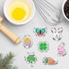 7Pcs/Set Easter Cookie Cutter Bunny Egg Carrot Flower Shamrock Shape Food Grade Stainless Steel Press Biscuit Cutting Mold Kit Kitchen Baking Tools