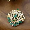 Gold Color Crystal Flower Brooch Wedding Jewelry Women's Brooch Pins Bohemian Bridal Gifts