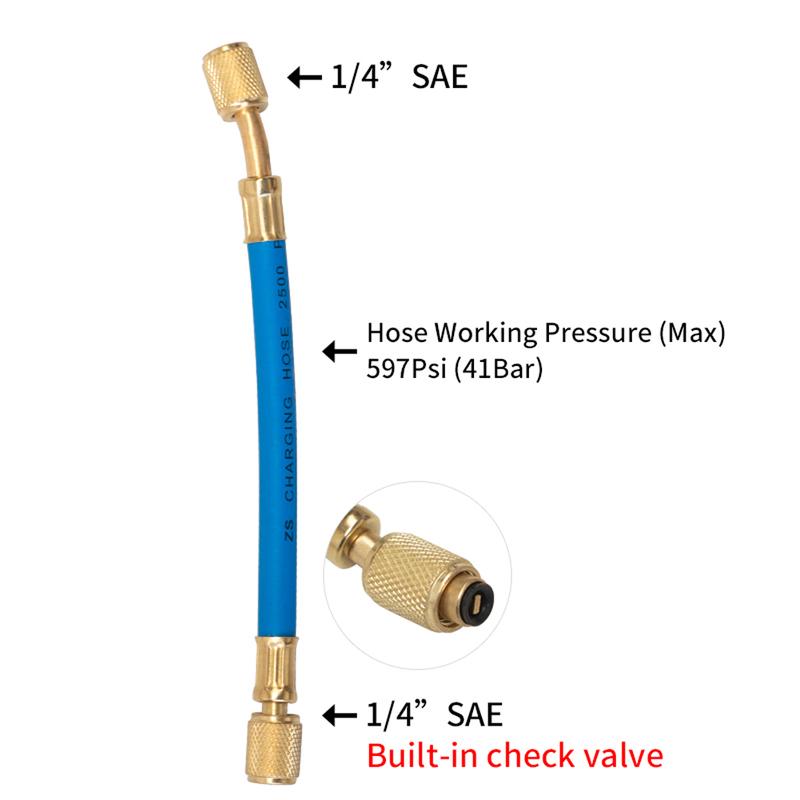 Car A/C Oil Injector R134A Refrigerant Oil Dye Injection Tool 1/4 Quick Coupler Adapter Air Conditioning Oiler Injection Syringe
