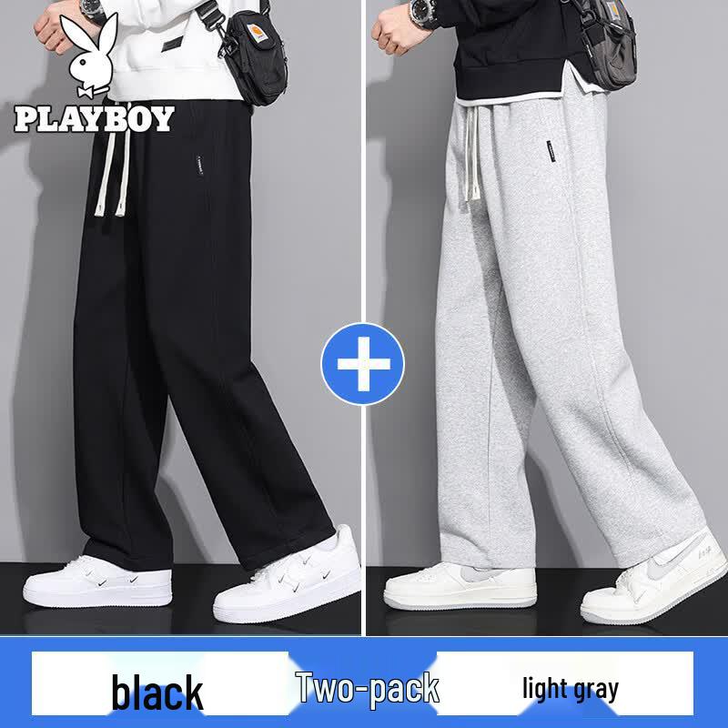 PLAYBOY Мужские свободные повседневные спортивные штаны прямого кроя