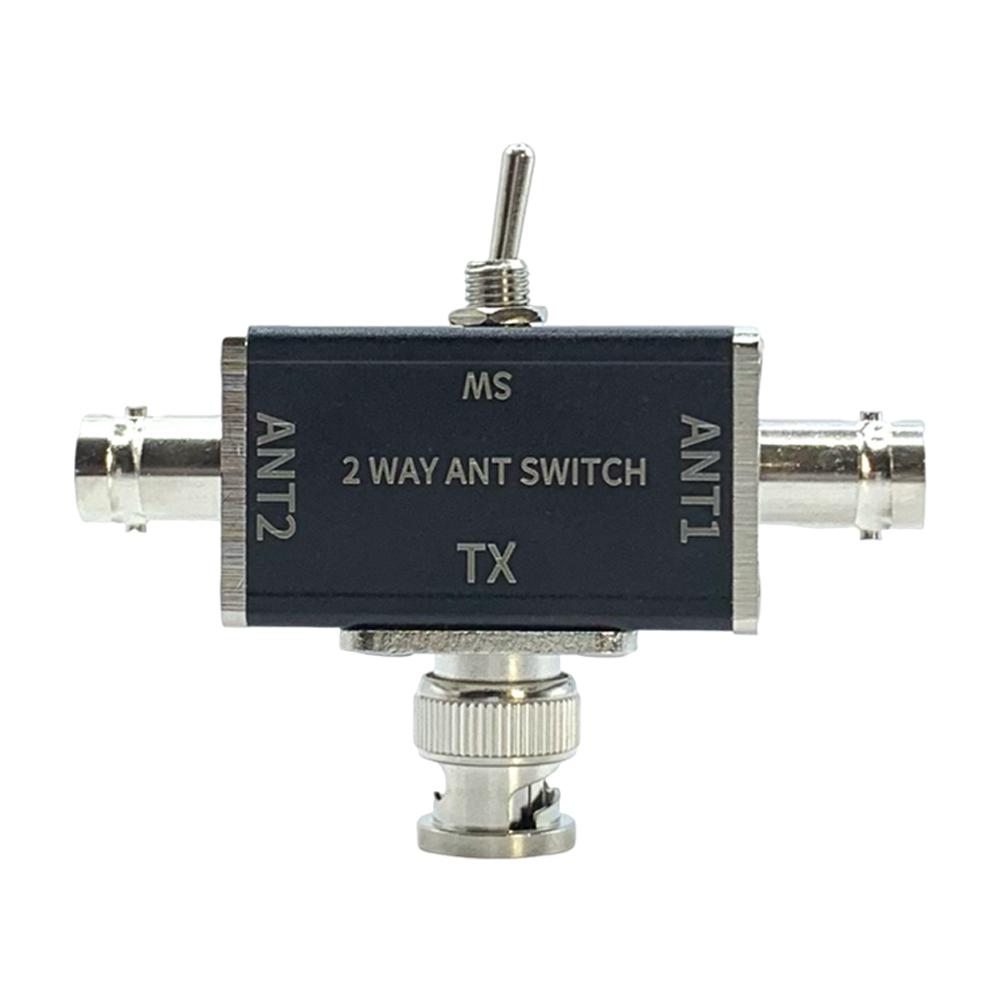 2 Way Manual Coaxial Antenna Switches 1 Input & 2 Outputs 100W 0-50MHz Antenna Switches with OFF/Ground Protection