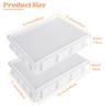 2-piece set with lid dough proofing box (two sizes) without BPA stackable plastic fresh-keeping storage box White