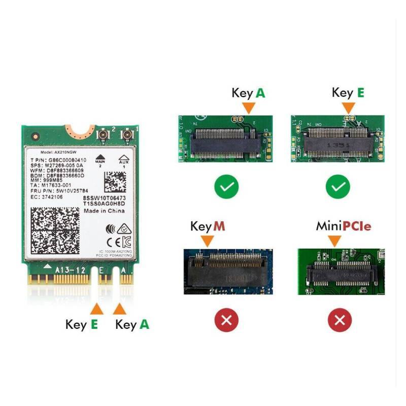 For Ax210ngw Wifi 6e Adapter With Bluetooth 52 For Gaming And Highspeed Internet Connectivity