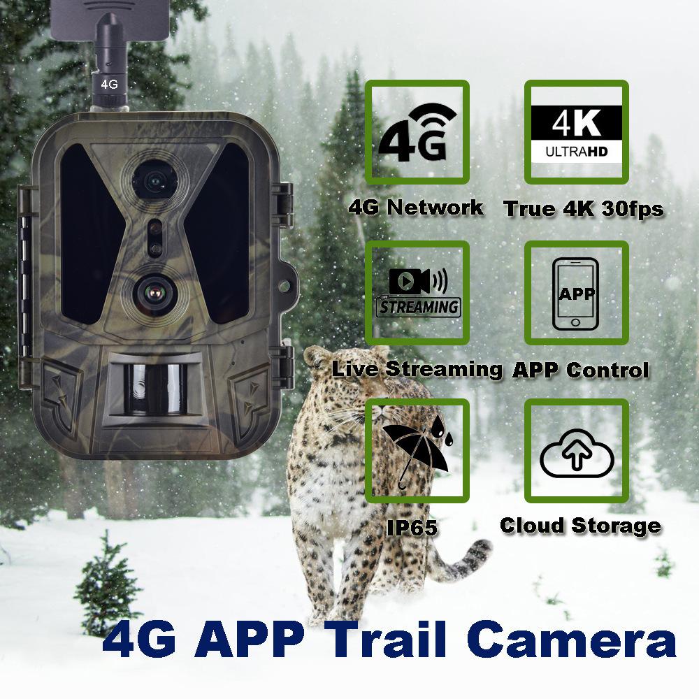 SUNTEKCAM HC-950Pro-Li 4G Dual-Lens Trail Camera, True 4K, Remote APP Cloud Storage, IP65 Waterproof